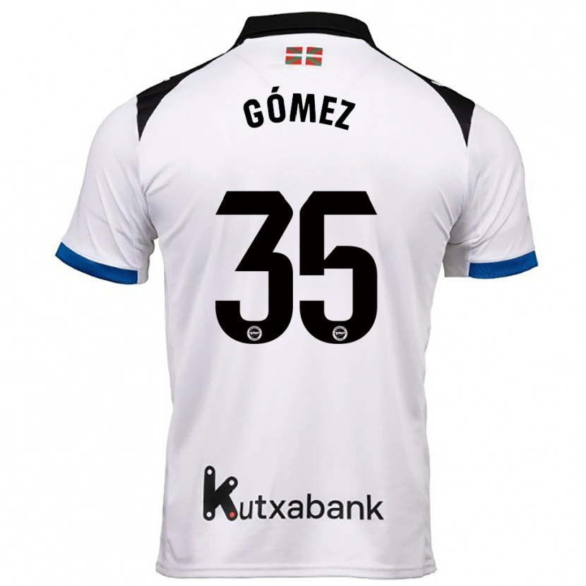 Danxen Homem Camisola Jorge Gómez #35 Branco Azul Alternativa 2025/26 Camisa