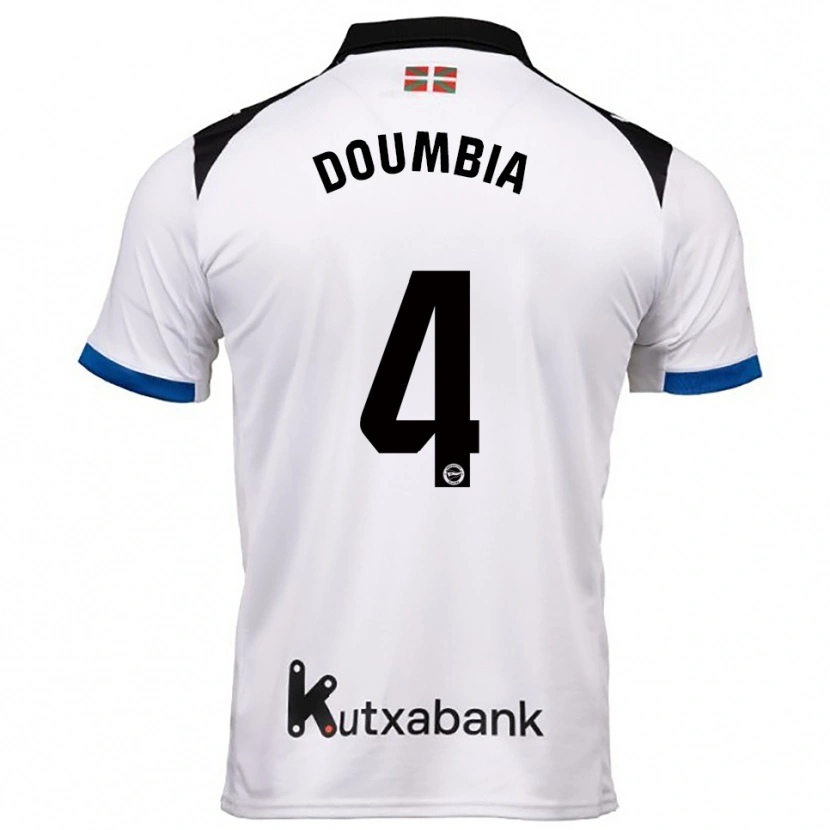 Danxen Homem Camisola Daouda Doumbia #4 Branco Azul Alternativa 2025/26 Camisa