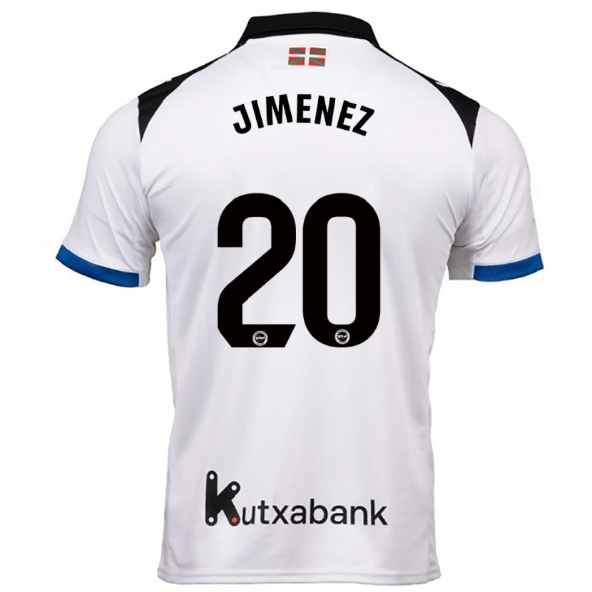 Danxen Homem Camisola Encarnacion Jimenez #20 Branco Azul Alternativa 2025/26 Camisa
