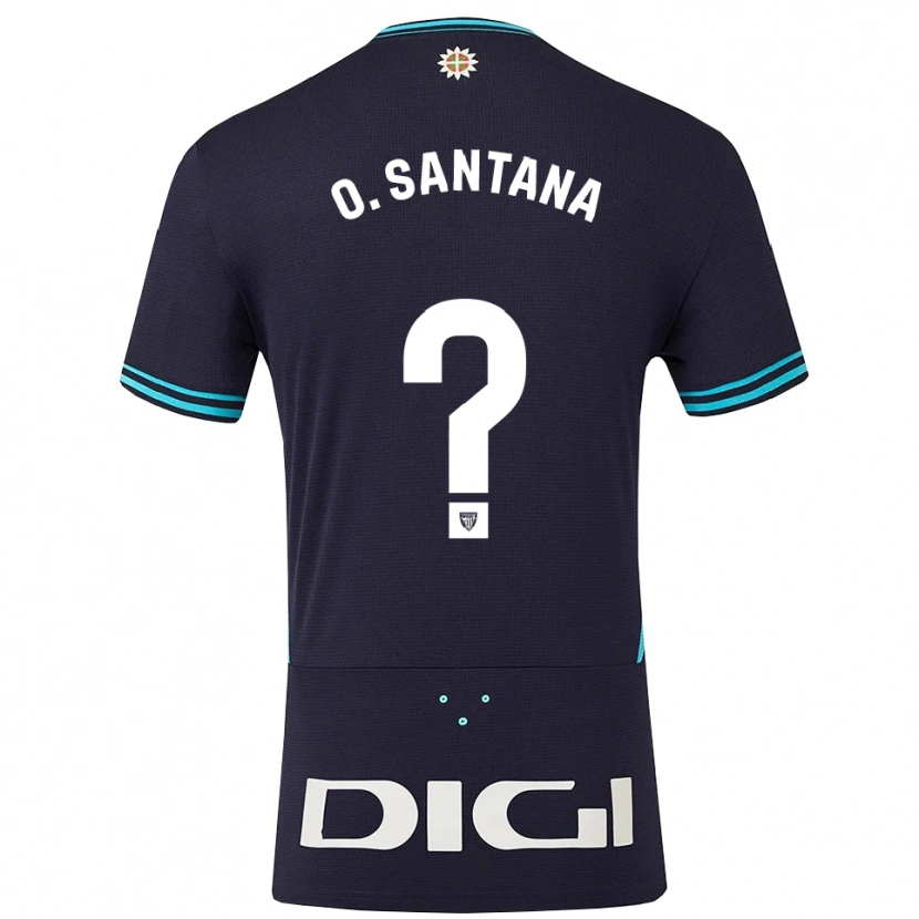 Danxen Homem Camisola Olatz Santana Amado #0 Azul Marinho Azul Celeste Alternativa 2025/26 Camisa