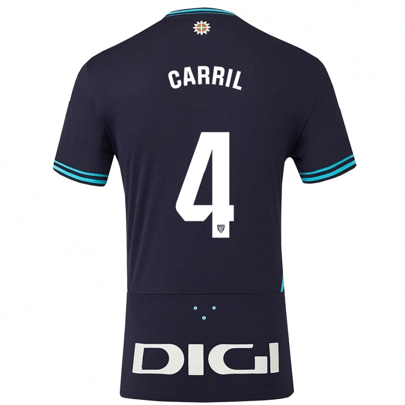 Danxen Homem Camisola Álex Carril #4 Azul Marinho Azul Celeste Alternativa 2025/26 Camisa