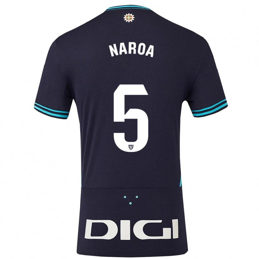 Danxen Homem Camisola Naroa #5 Azul Marinho Azul Celeste Alternativa 2025/26 Camisa