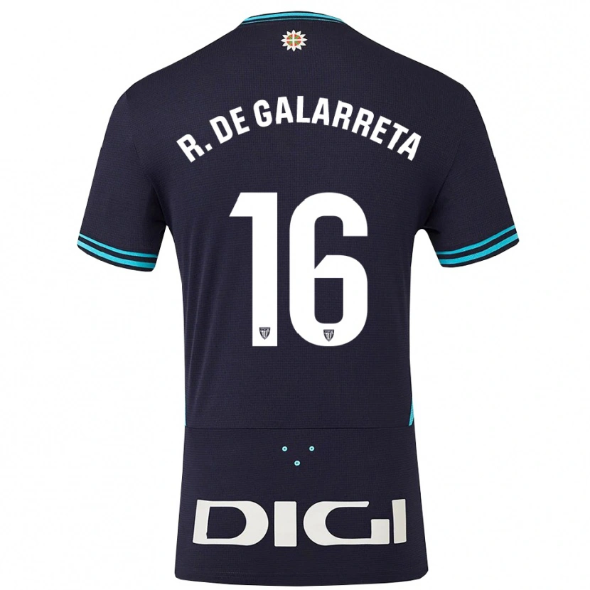 Danxen Homem Camisola Iñigo Ruiz De Galarreta #16 Azul Marinho Azul Celeste Alternativa 2025/26 Camisa