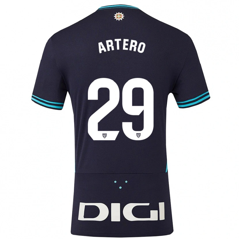 Danxen Homem Camisola Marina Artero Moreno #29 Azul Marinho Azul Celeste Alternativa 2025/26 Camisa