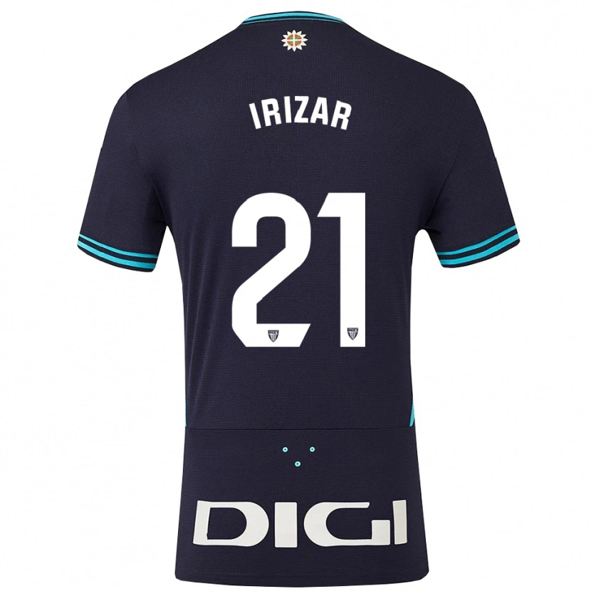 Danxen Homem Camisola Hur Irizar #21 Azul Marinho Azul Celeste Alternativa 2025/26 Camisa
