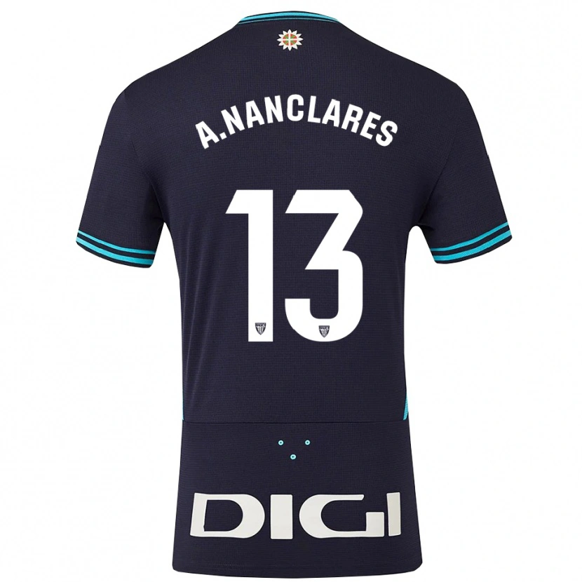 Danxen Homem Camisola Adriana Nanclares #13 Azul Marinho Azul Celeste Alternativa 2025/26 Camisa