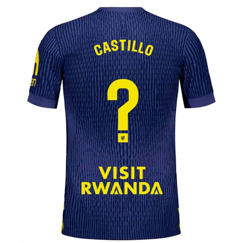 Danxen Homem Camisola Jorge Castillo #0 Azul Marinho Amarelo Alternativa 2025/26 Camisa