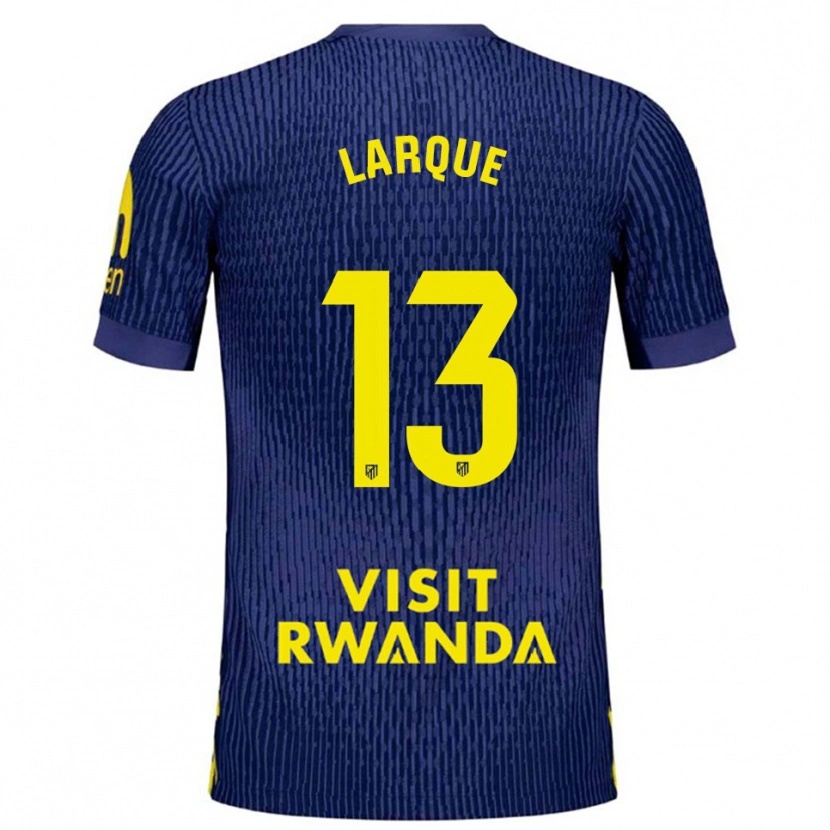 Danxen Homem Camisola Patricia Larqué #13 Azul Marinho Amarelo Alternativa 2025/26 Camisa