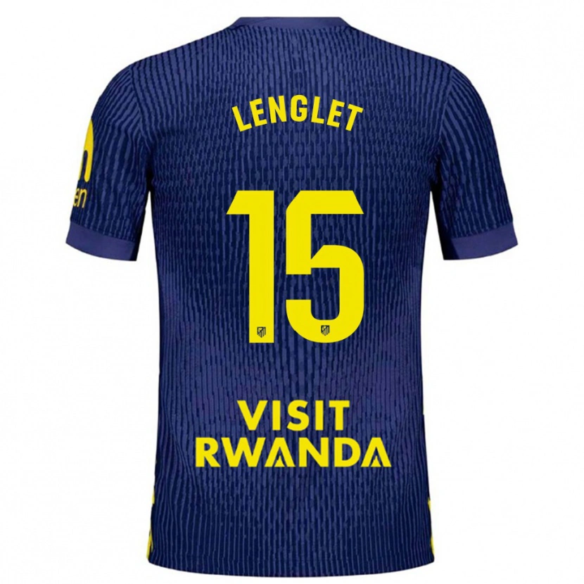 Danxen Homem Camisola Clément Lenglet #15 Azul Marinho Amarelo Alternativa 2025/26 Camisa