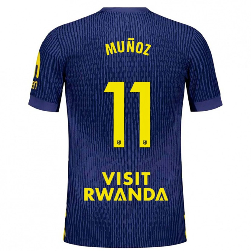 Danxen Homem Camisola Dani Muñoz #11 Azul Marinho Amarelo Alternativa 2025/26 Camisa