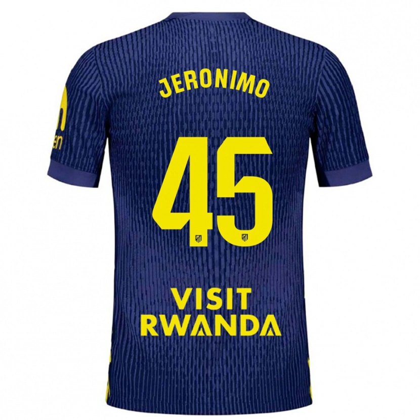 Danxen Homem Camisola Isaiah Jeronimo #45 Azul Marinho Amarelo Alternativa 2025/26 Camisa