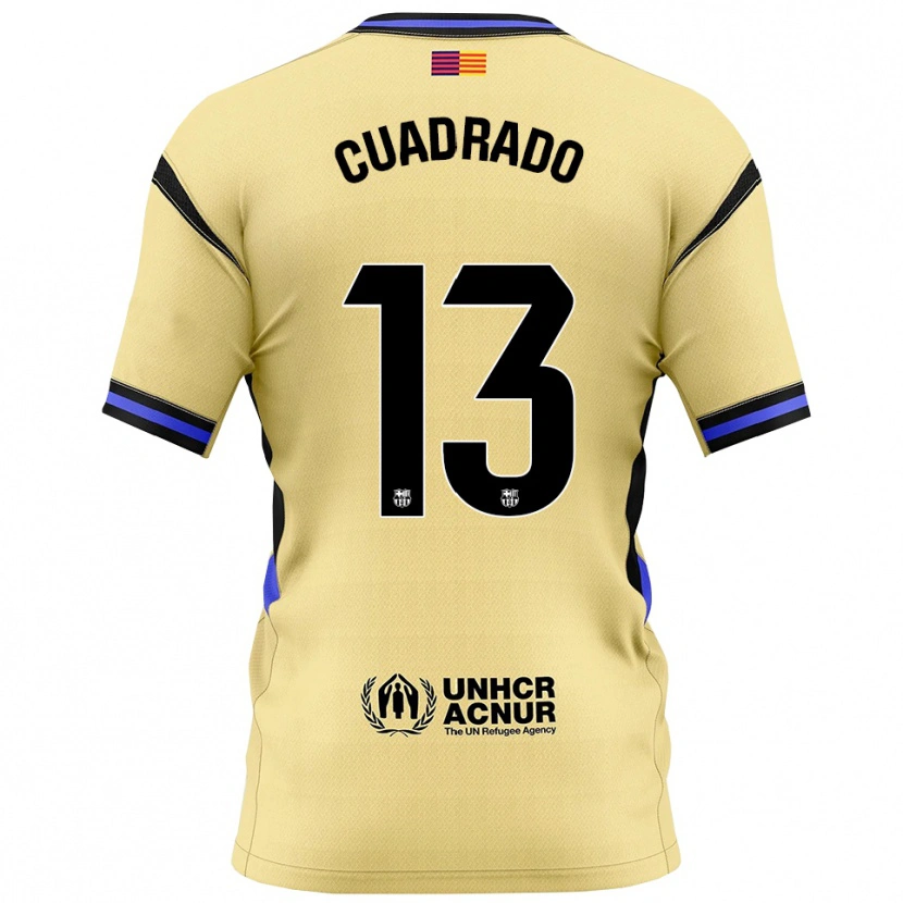 Danxen Homem Camisola Adrián Cuadrado #13 Amarelo Preto Alternativa 2025/26 Camisa