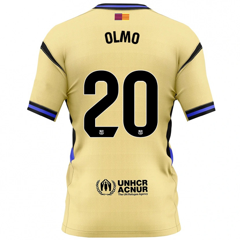 Danxen Homem Camisola Dani Olmo #20 Amarelo Preto Alternativa 2025/26 Camisa