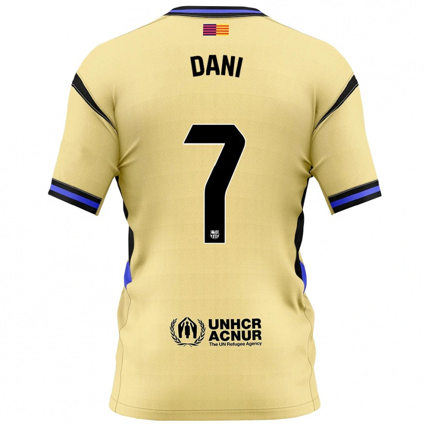 Danxen Homem Camisola Dani Rodríguez #7 Amarelo Preto Alternativa 2025/26 Camisa