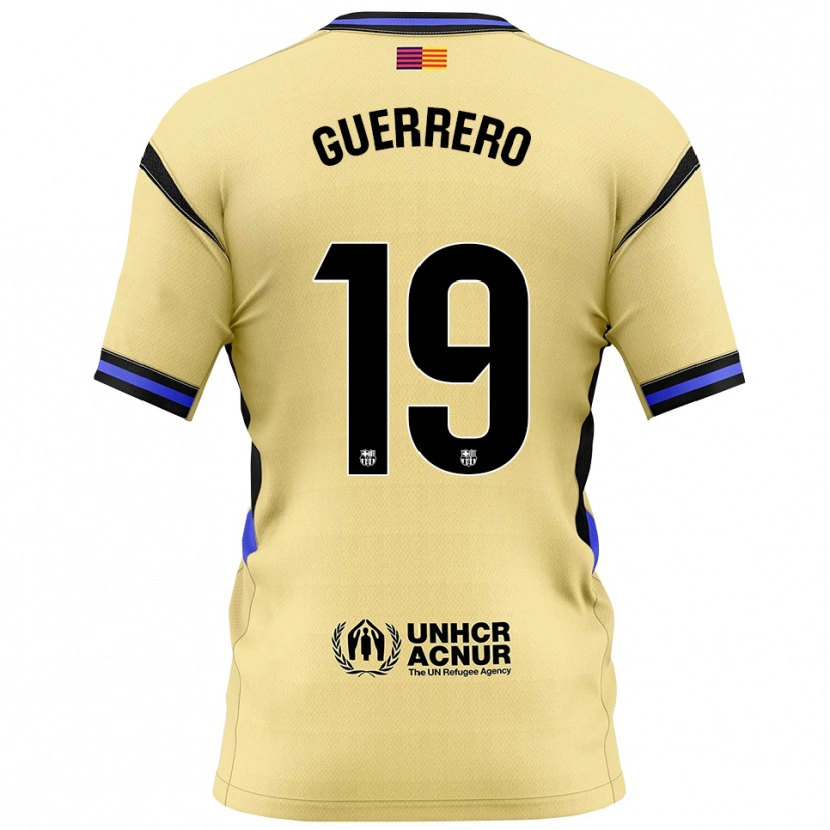 Danxen Homem Camisola Adrián Guerrero #19 Amarelo Preto Alternativa 2025/26 Camisa