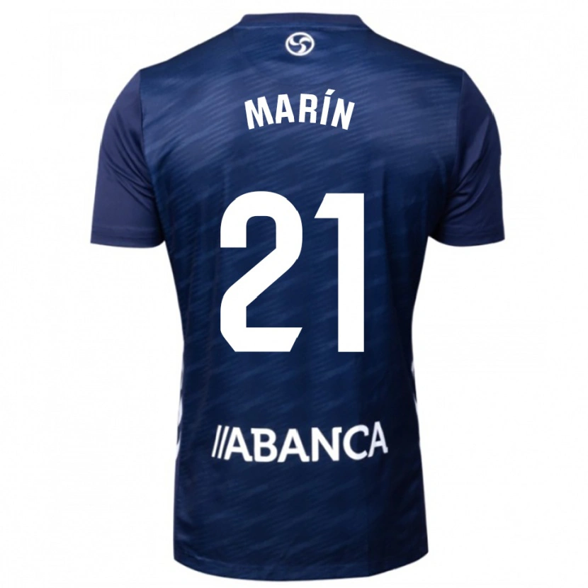Danxen Homem Camisola Álvaro Marín #21 Azul Marinho Branco Alternativa 2025/26 Camisa