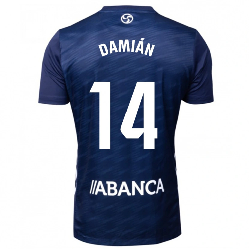 Danxen Homem Camisola Damián Rodríguez #14 Azul Marinho Branco Alternativa 2025/26 Camisa