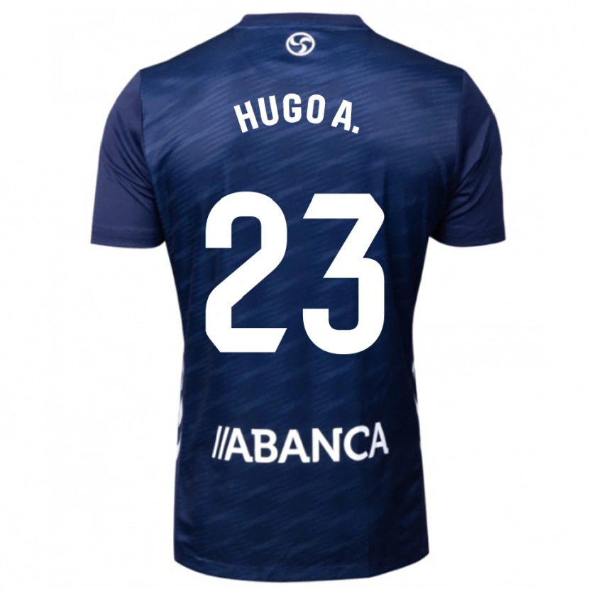Danxen Homem Camisola Hugo Álvarez #23 Azul Marinho Branco Alternativa 2025/26 Camisa
