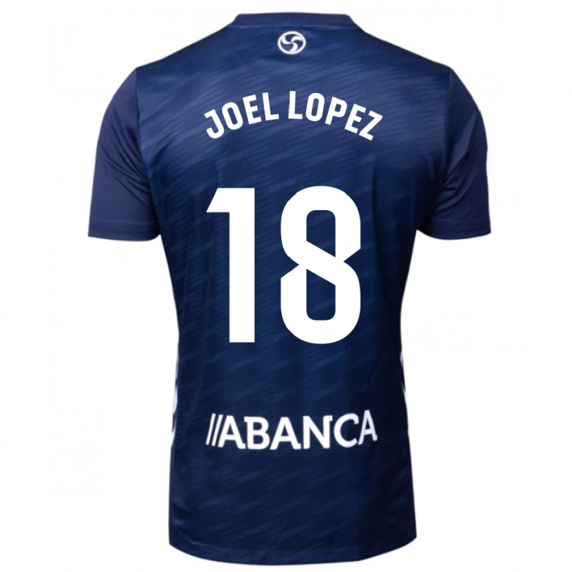 Danxen Homem Camisola Joel López #18 Azul Marinho Branco Alternativa 2025/26 Camisa