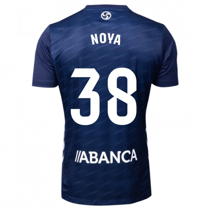 Danxen Homem Camisola Dani Noya #38 Azul Marinho Branco Alternativa 2025/26 Camisa