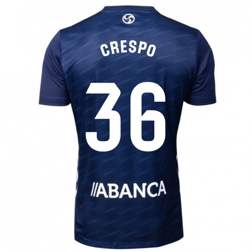 Danxen Homem Camisola Yoel Crespo #36 Azul Marinho Branco Alternativa 2025/26 Camisa