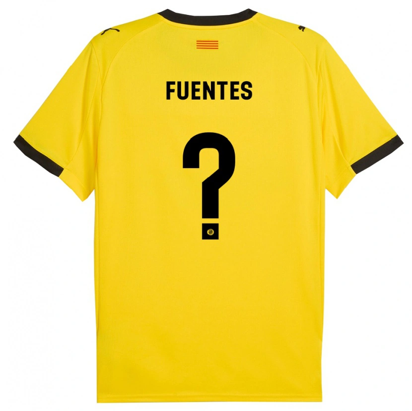 Danxen Homem Camisola Jaime Fuentes #0 Amarelo Preto Alternativa 2025/26 Camisa