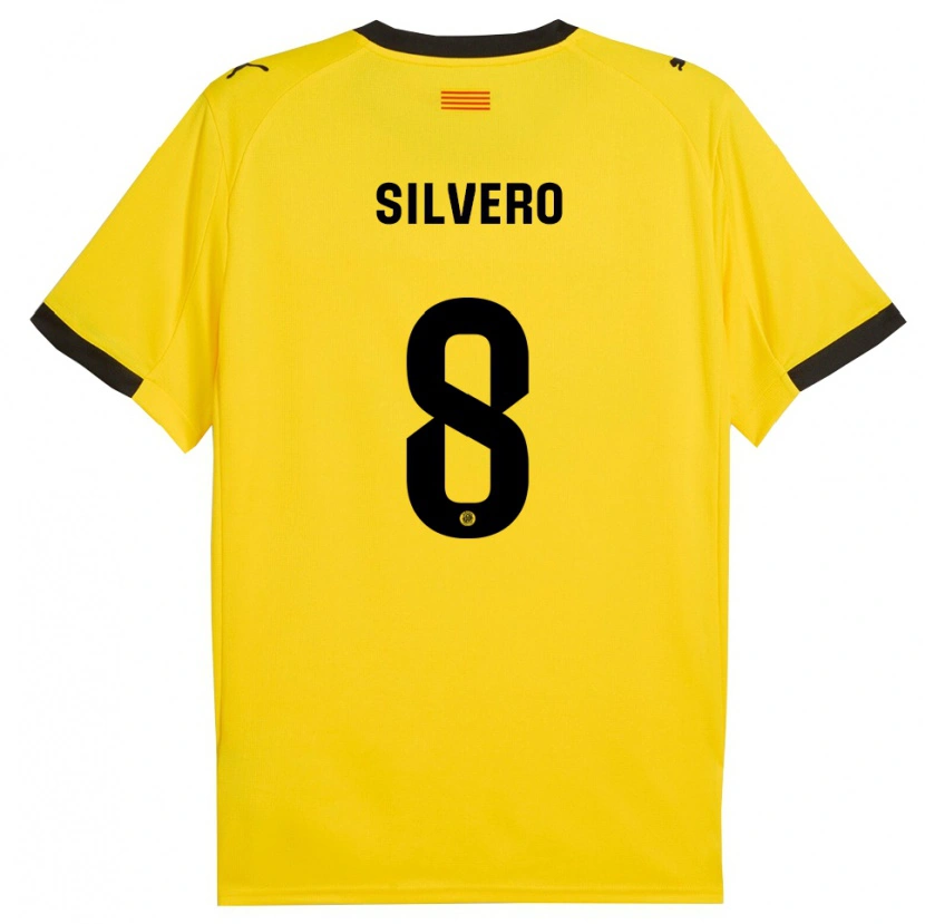 Danxen Homem Camisola Pol Silvero #8 Amarelo Preto Alternativa 2025/26 Camisa