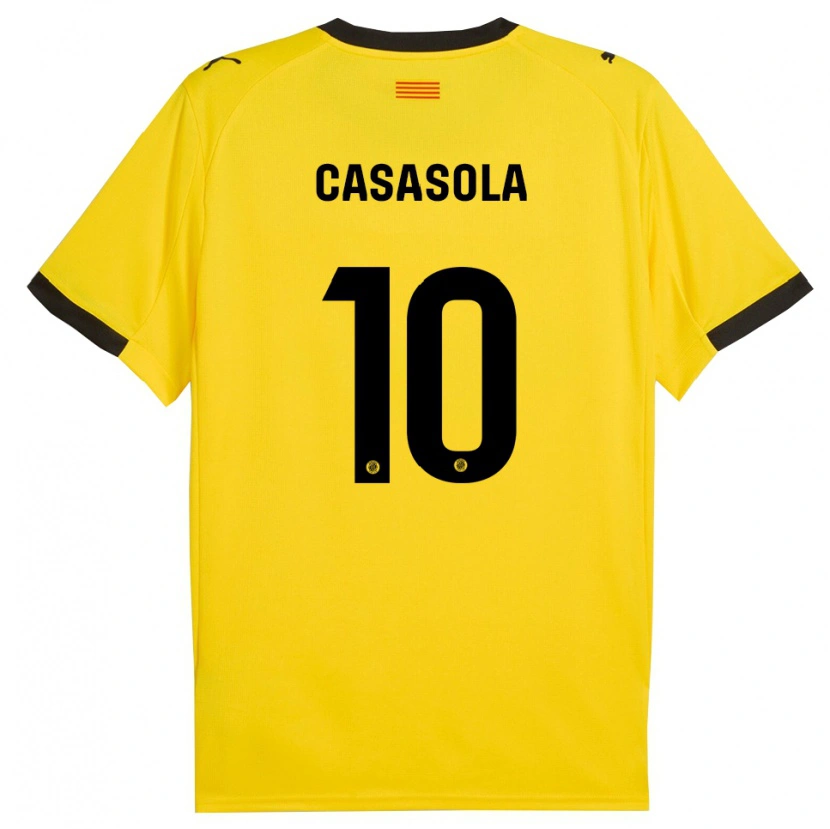 Danxen Homem Camisola Derek Casasola #10 Amarelo Preto Alternativa 2025/26 Camisa