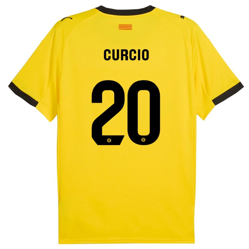 Danxen Homem Camisola Daniel Curcio #20 Amarelo Preto Alternativa 2025/26 Camisa