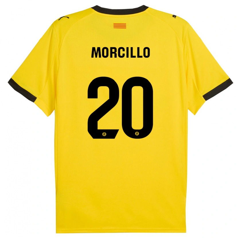 Danxen Homem Camisola Luis Morcillo #20 Amarelo Preto Alternativa 2025/26 Camisa