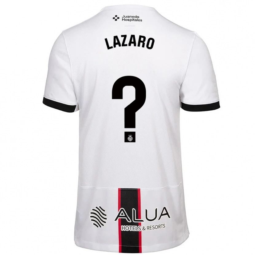 Danxen Homem Camisola Victor Lázaro #0 Branco Preto Alternativa 2025/26 Camisa