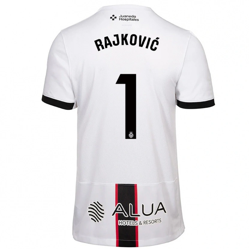 Danxen Homem Camisola Predrag Rajkovic #1 Branco Preto Alternativa 2025/26 Camisa