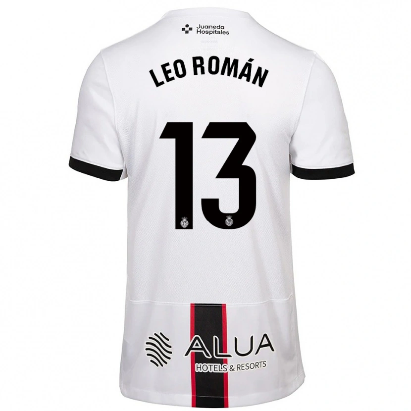 Danxen Homem Camisola Leo Román #13 Branco Preto Alternativa 2025/26 Camisa