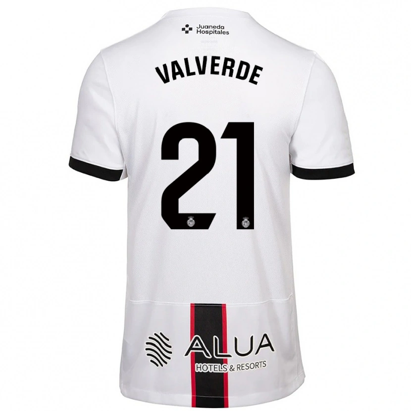 Danxen Homem Camisola David Valverde #21 Branco Preto Alternativa 2025/26 Camisa