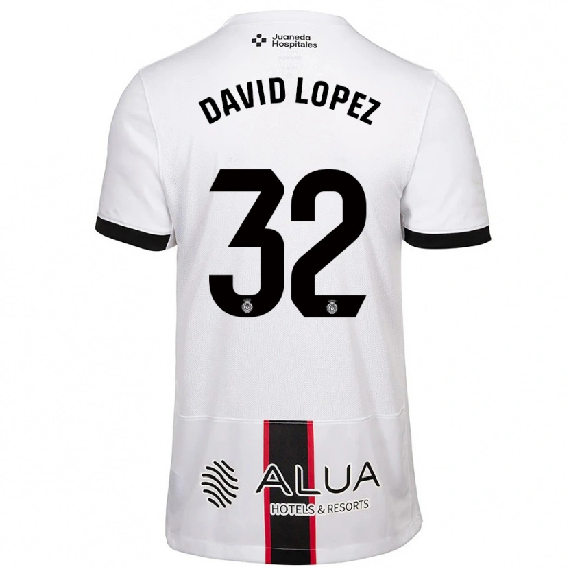 Danxen Homem Camisola David López #32 Branco Preto Alternativa 2025/26 Camisa