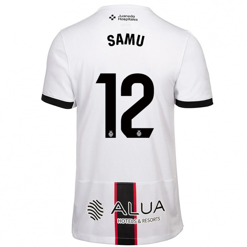 Danxen Homem Camisola Samú Costa #12 Branco Preto Alternativa 2025/26 Camisa