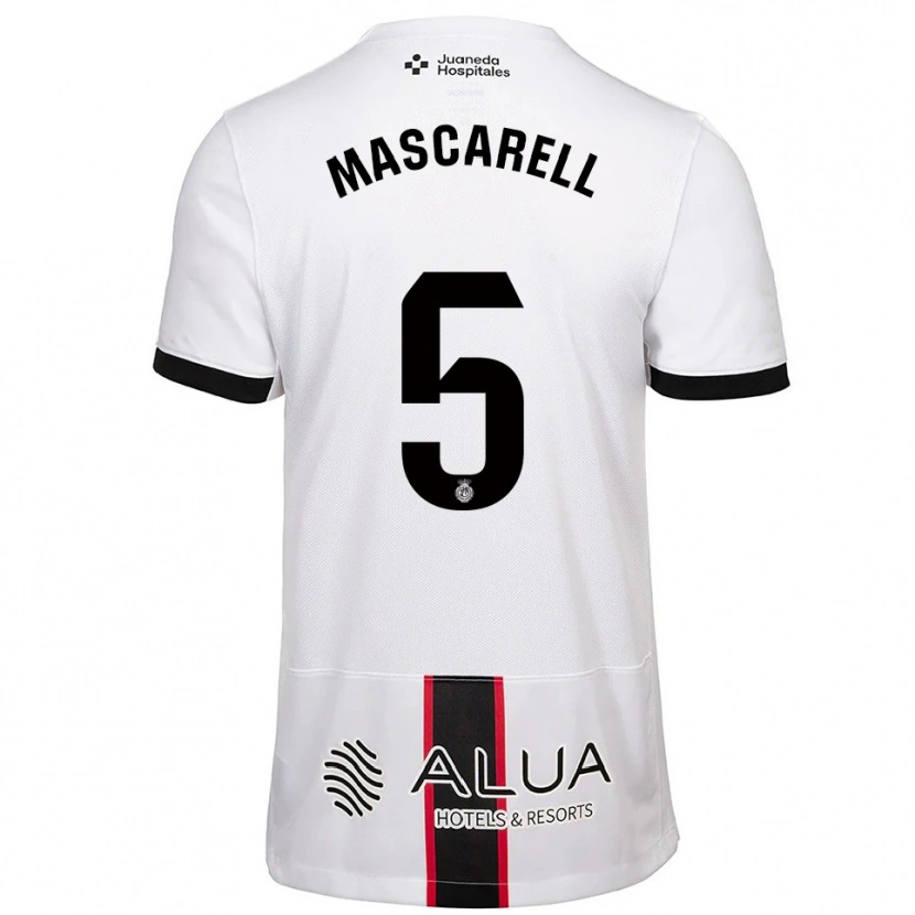 Danxen Homem Camisola Omar Mascarell #5 Branco Preto Alternativa 2025/26 Camisa