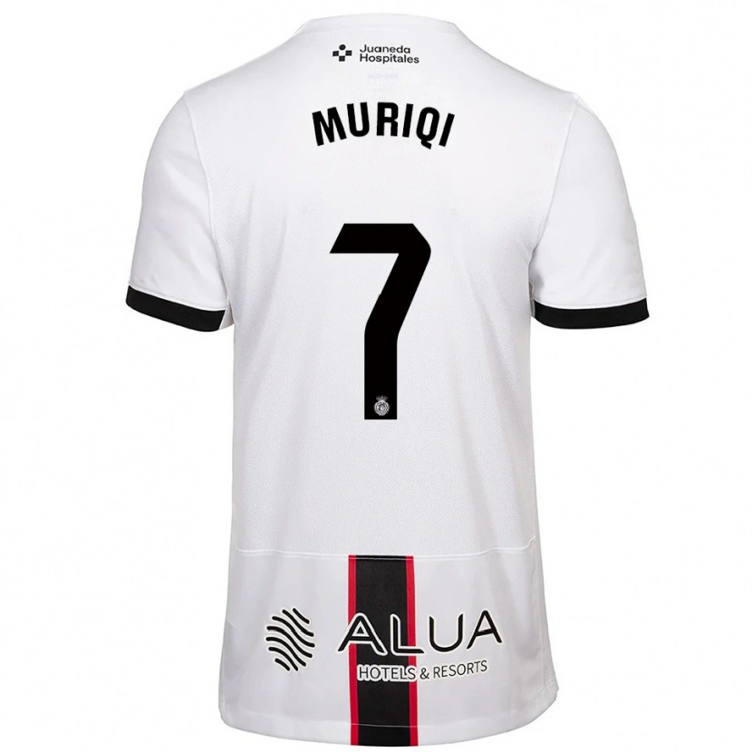 Danxen Homem Camisola Vedat Muriqi #7 Branco Preto Alternativa 2025/26 Camisa