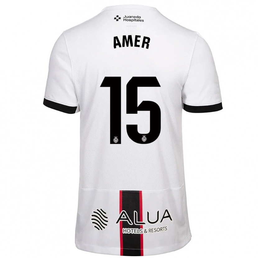 Danxen Homem Camisola Pere Amer #15 Branco Preto Alternativa 2025/26 Camisa