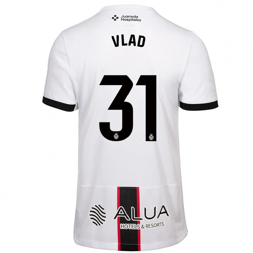 Danxen Homem Camisola Rares Vlad #31 Branco Preto Alternativa 2025/26 Camisa