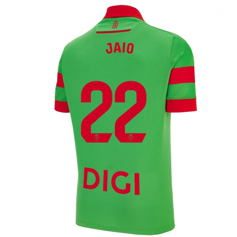 Danxen Homem Camisola Jaione Larraiotz Senosiain #22 Verde Vermelho Alternativa 2025/26 Camisa