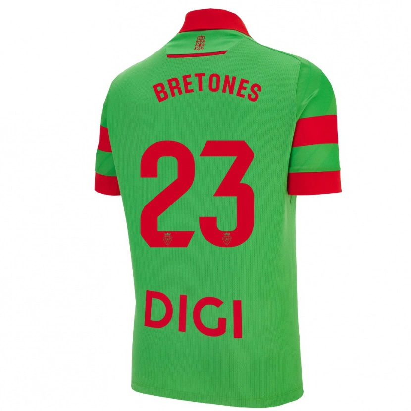 Danxen Homem Camisola Abel Bretones #23 Verde Vermelho Alternativa 2025/26 Camisa