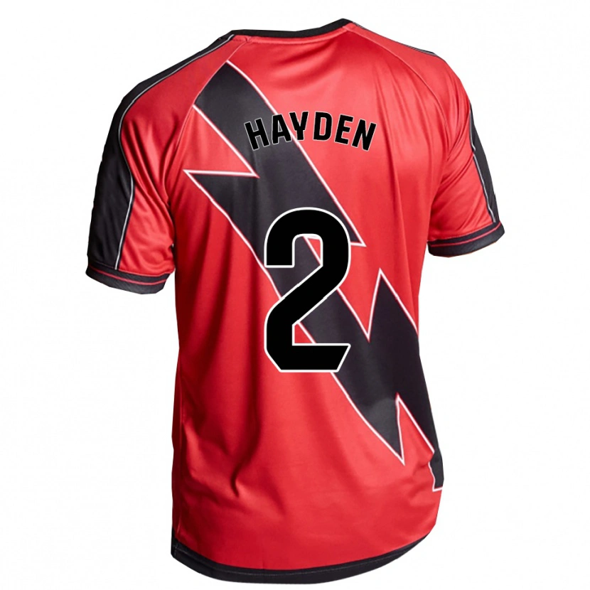Danxen Homem Camisola Danielle Hayden #2 Vermelho Preto Alternativa 2025/26 Camisa