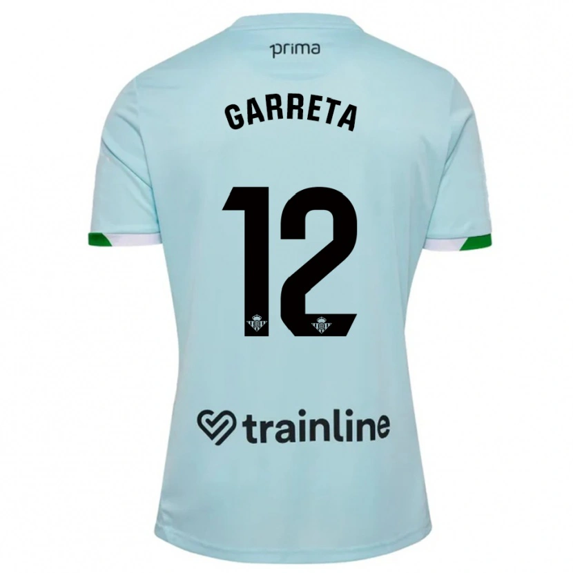 Danxen Homem Camisola Félix Garreta #12 Azul Celeste Verde Alternativa 2025/26 Camisa