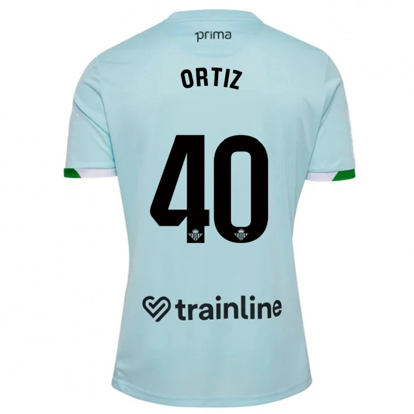 Danxen Homem Camisola Ángel Ortiz #40 Azul Celeste Verde Alternativa 2025/26 Camisa