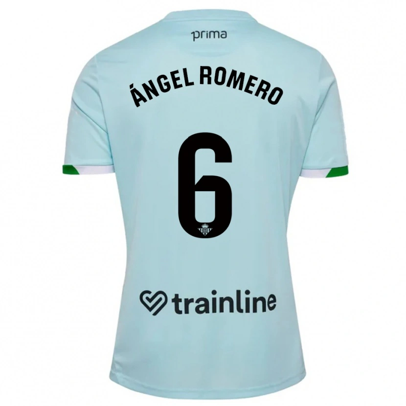 Danxen Homem Camisola Miguel Ángel Romero #6 Azul Celeste Verde Alternativa 2025/26 Camisa