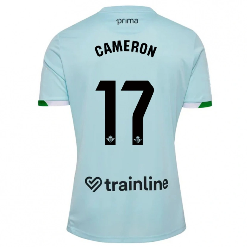 Danxen Homem Camisola Tiffany Cameron #17 Azul Celeste Verde Alternativa 2025/26 Camisa