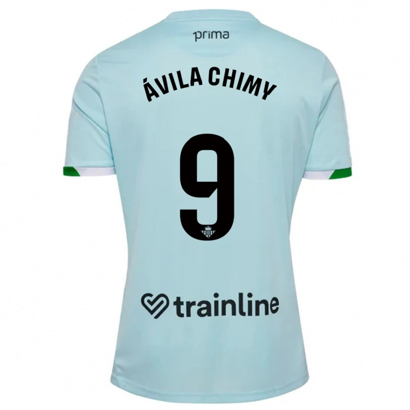 Danxen Homem Camisola Chimy Ávila #9 Azul Celeste Verde Alternativa 2025/26 Camisa