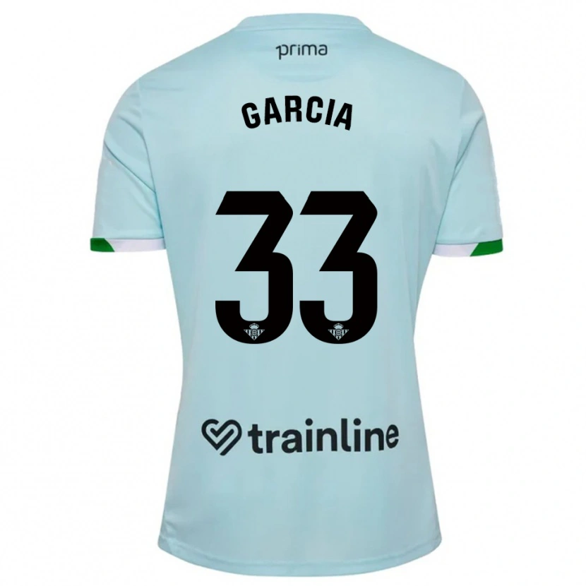 Danxen Homem Camisola Pablo García #33 Azul Celeste Verde Alternativa 2025/26 Camisa