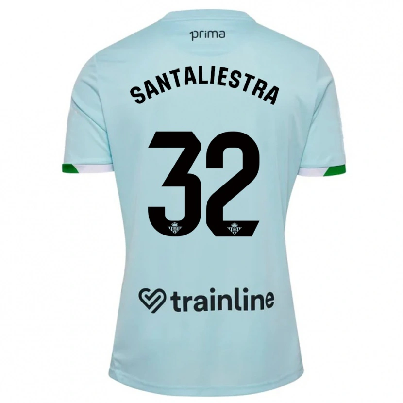Danxen Homem Camisola Carla Santaliestra #32 Azul Celeste Verde Alternativa 2025/26 Camisa